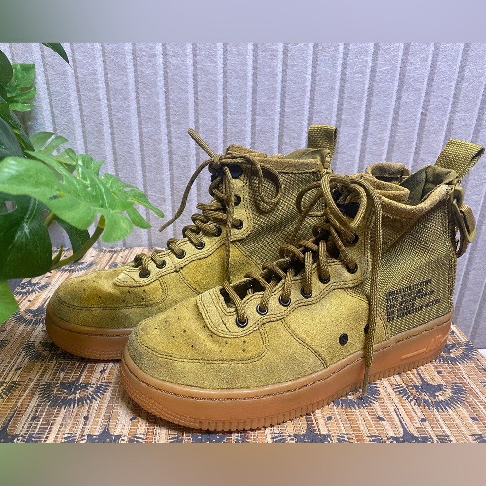 Nike Air Force 1 AF1 Youth 4.5 WMS 6 Goddess Of Victory combat urban utility tan